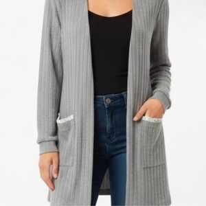 Blu Pepper Gray Women's Cardigan. NWT